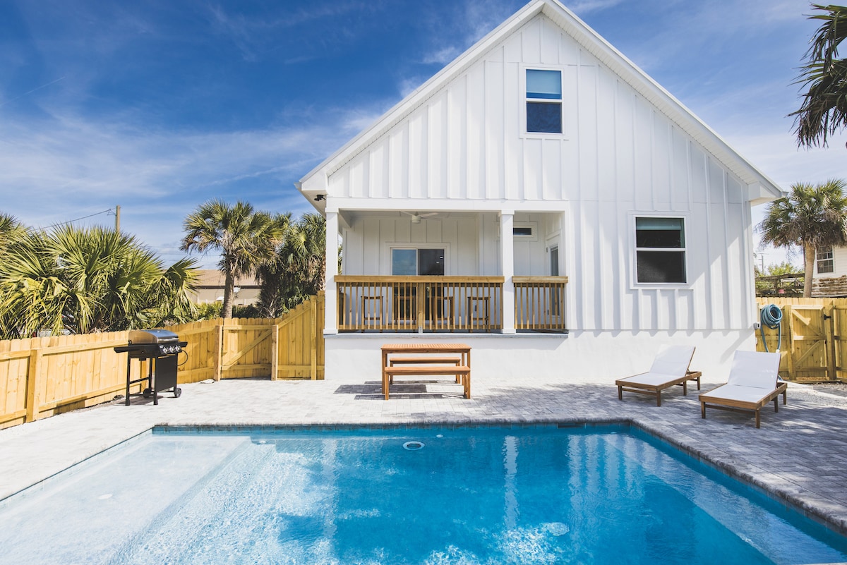 New! Eco-Friendly 4BR Beach Home with Heated Pool