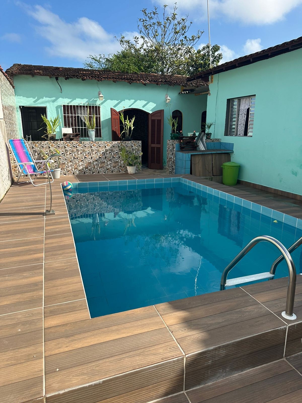 带泳池的房子-舒适和Segura Itanhaém-SP