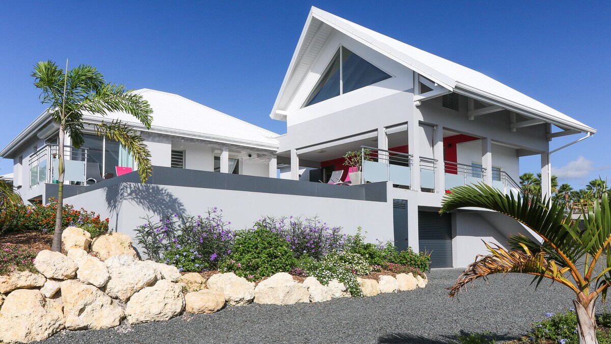 ☀Villa Rêve Indigo, vue mer, piscine à débordement