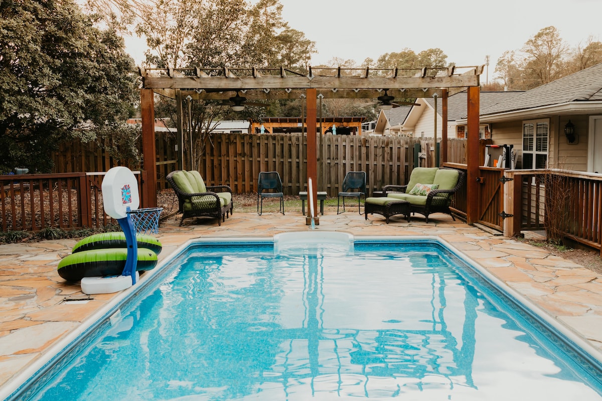 后院绿洲-私人泳池、凉亭、露台
