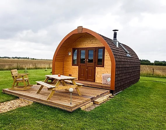 The Otter Glamping pod lies on the Somerset Levels