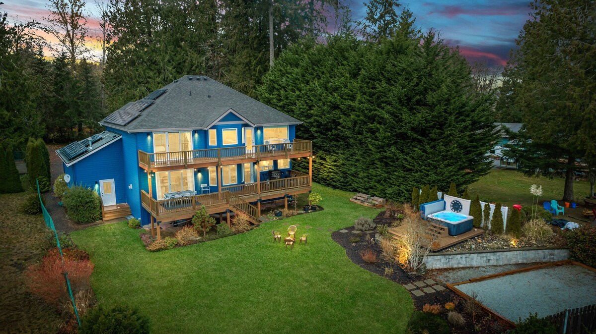 Puget Sound Retreat -带热水浴缸的4卧室房源