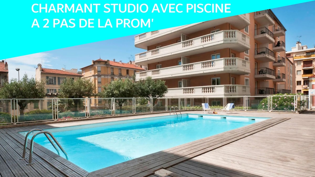 Charmant Studio avec balcon en étage élevé