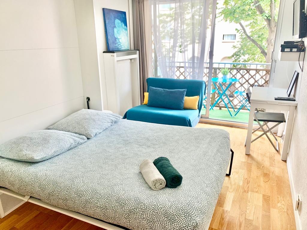 舒适的单间公寓|巴黎市中心|公寓内有空调！