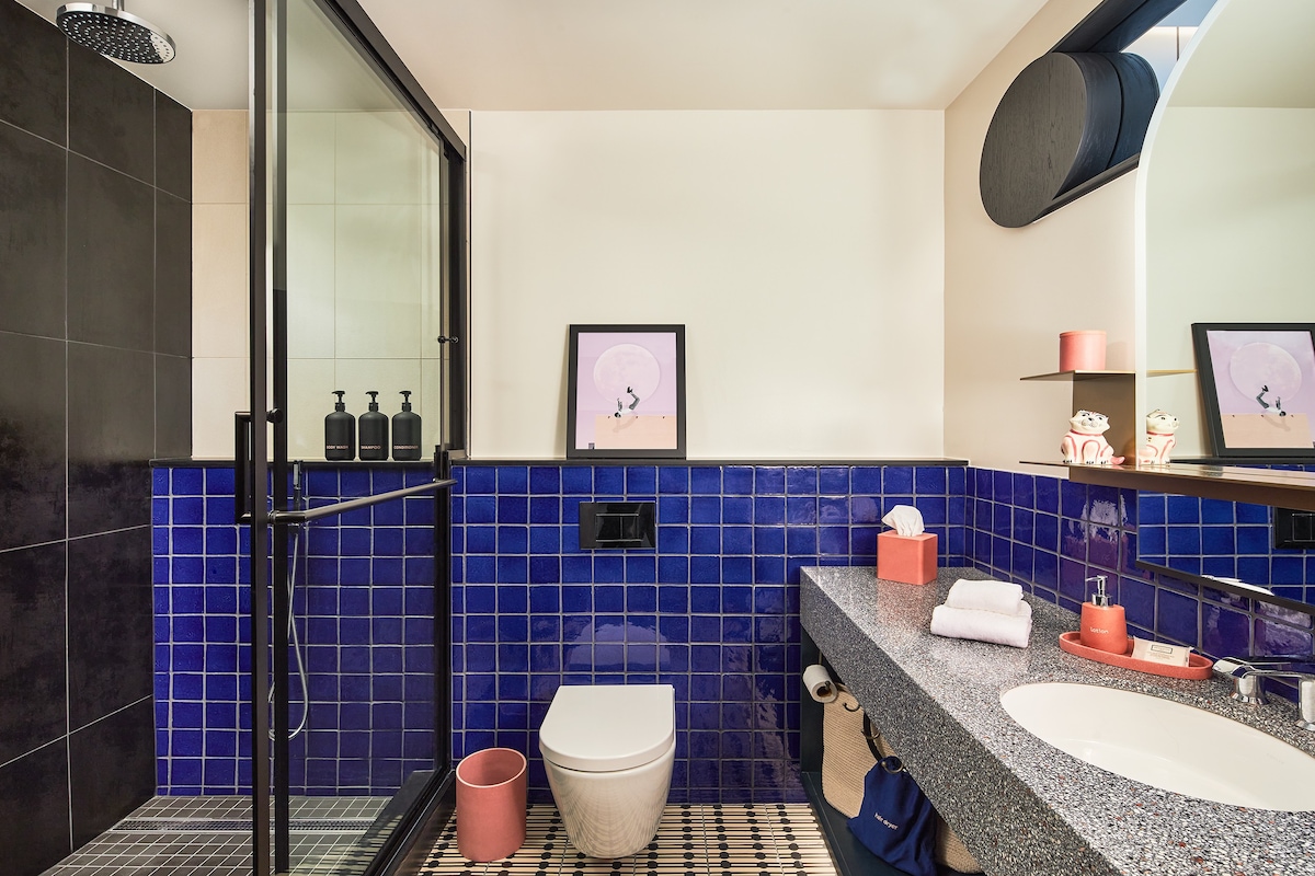 Enjoy an apartment-style room in the Catbird Hotel