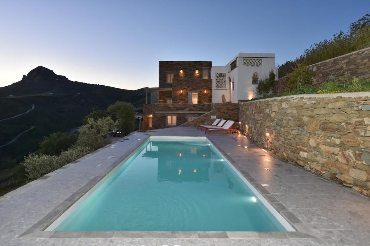 Tinos Pigeon House -带泳池+海景的「豪华」别墅