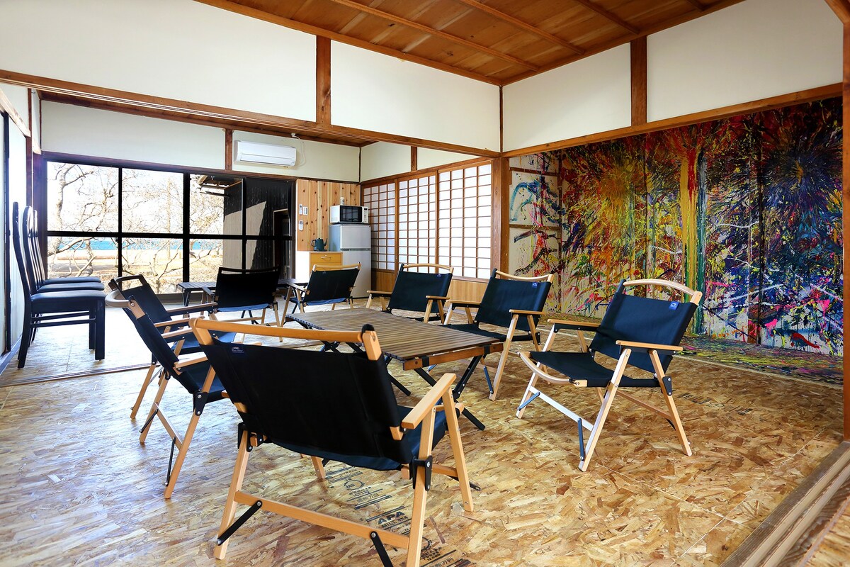 您面前就是海滩！古屋和艺术旅馆，最多8人，整栋房子「KINHOMARU」