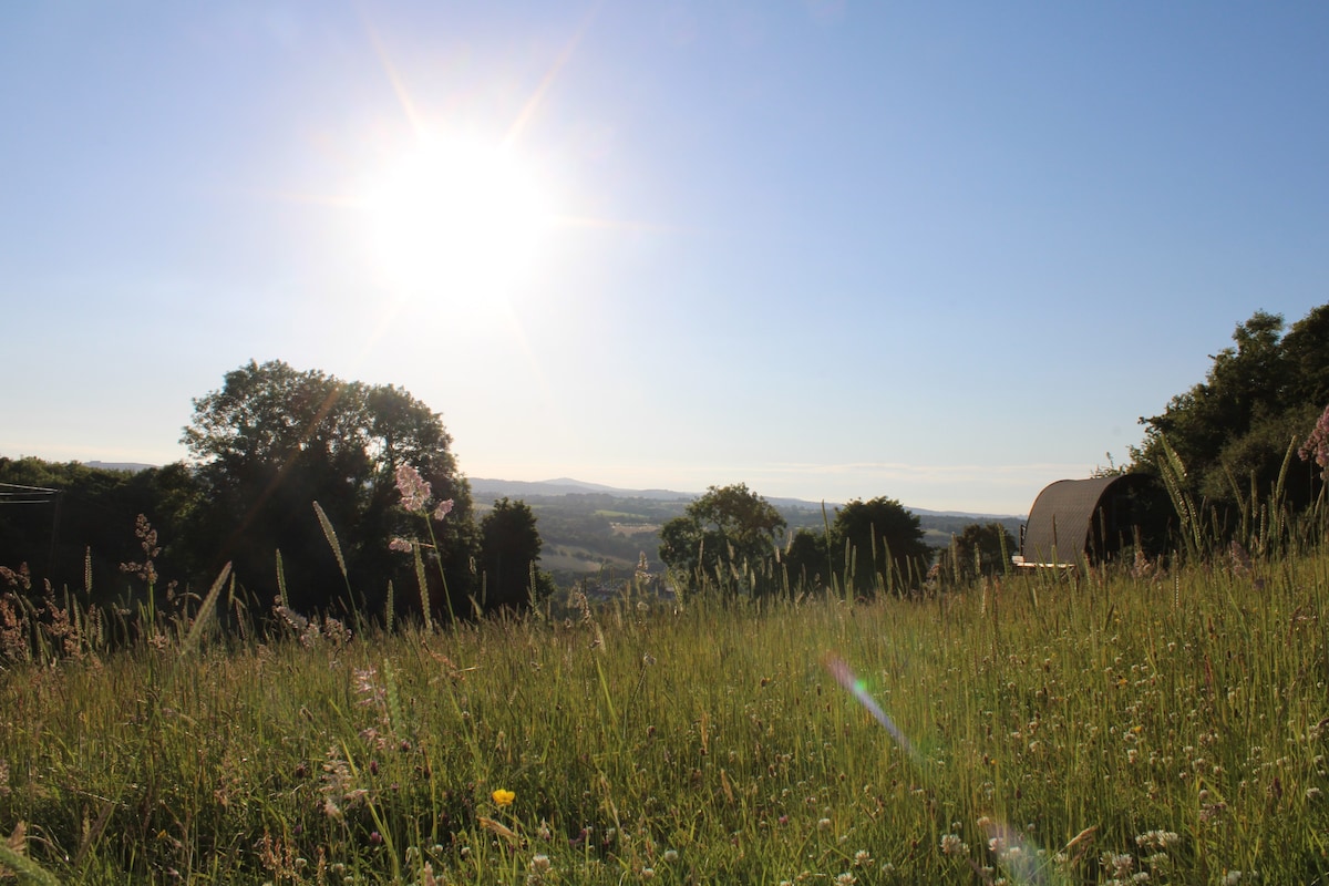 Farm glamping in the beautiful North Wales borders