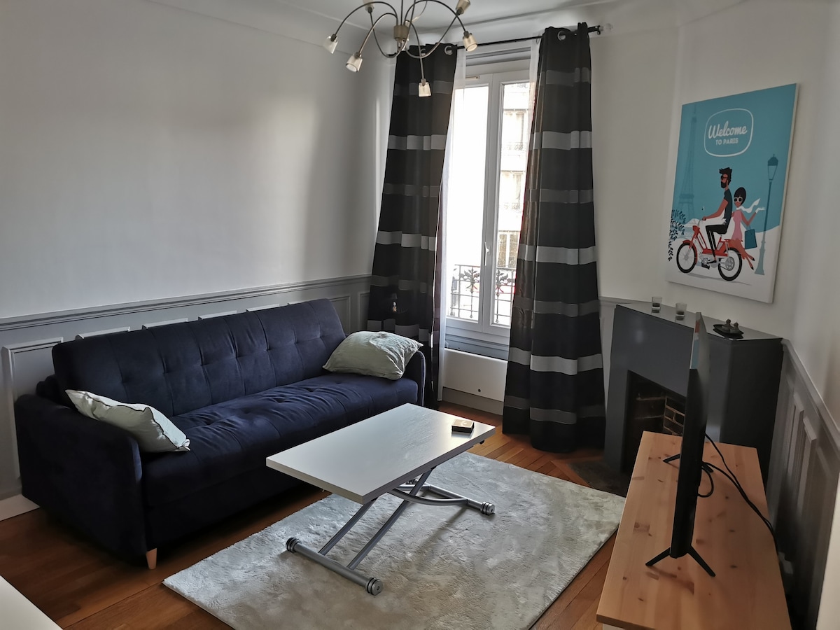 塞纳河畔Asnières ：舒适的翻新公寓