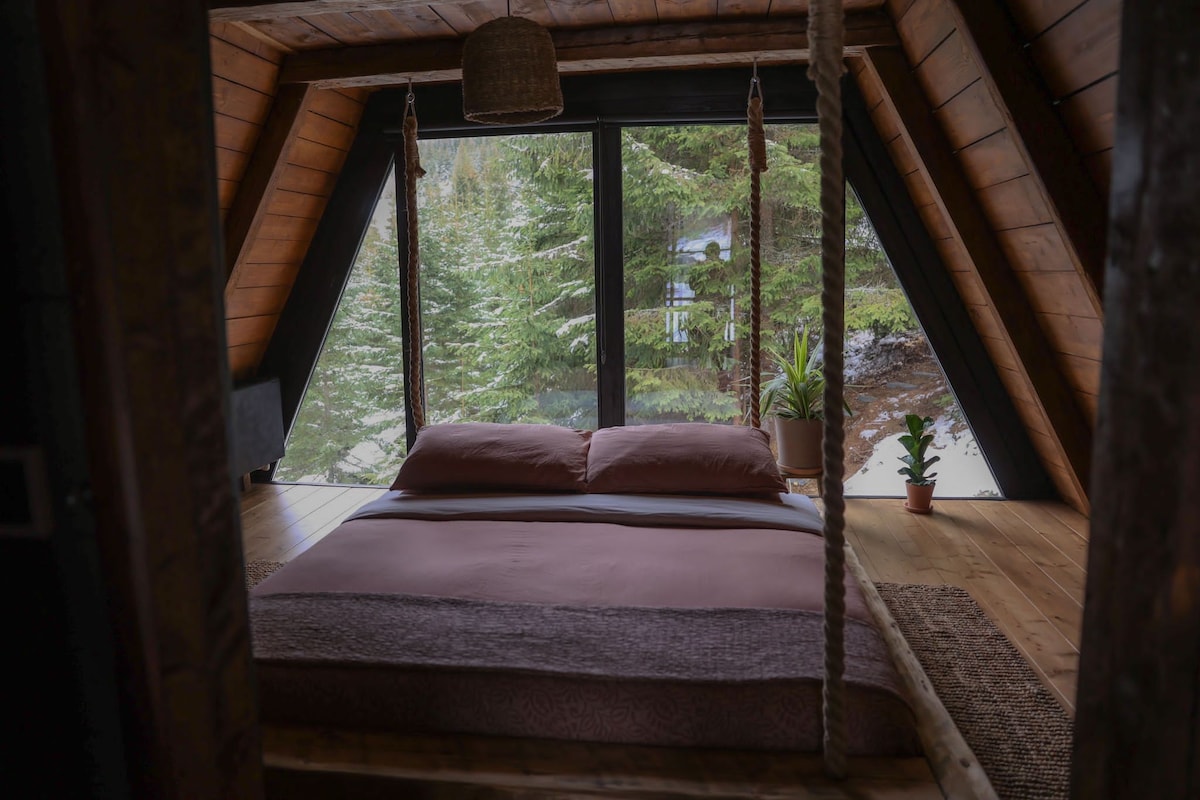 Nordland Cabin-A-Frame ~景观~热水浴缸~甲板