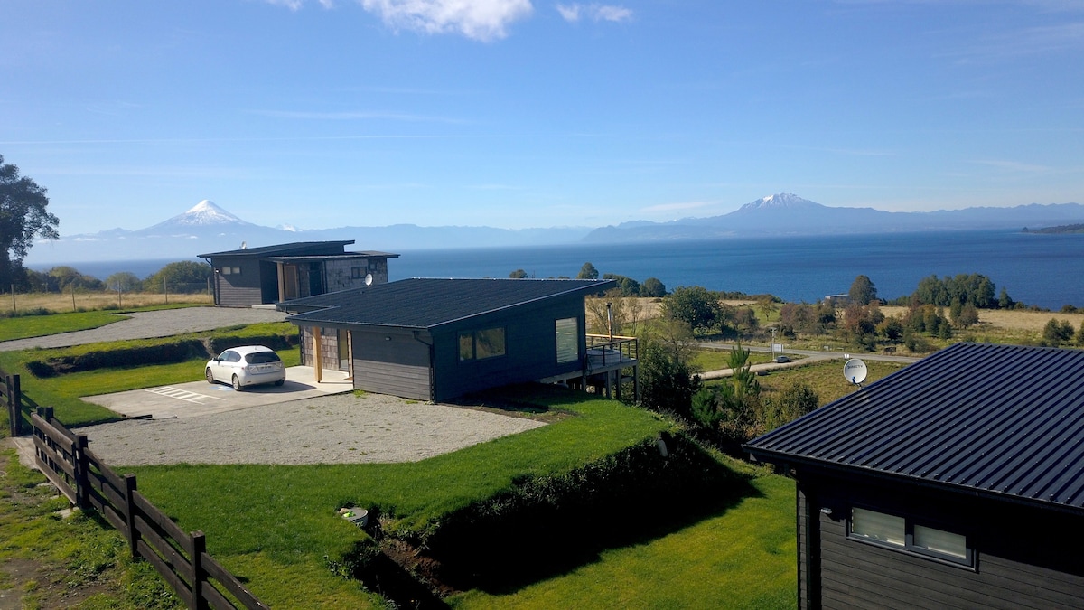 Cabaña "Osorno"湖泊和火山全景