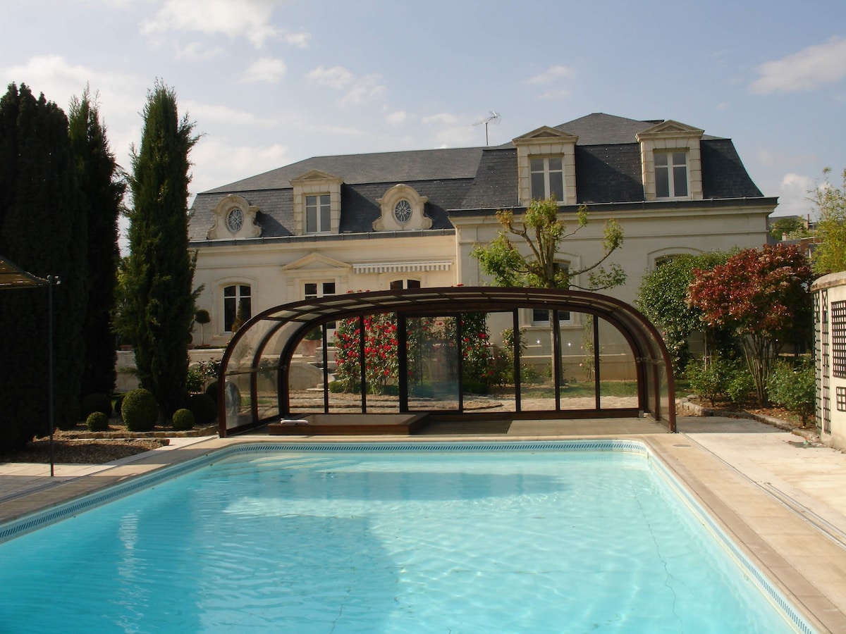 豪华别墅，大型游泳池，卢瓦尔谷