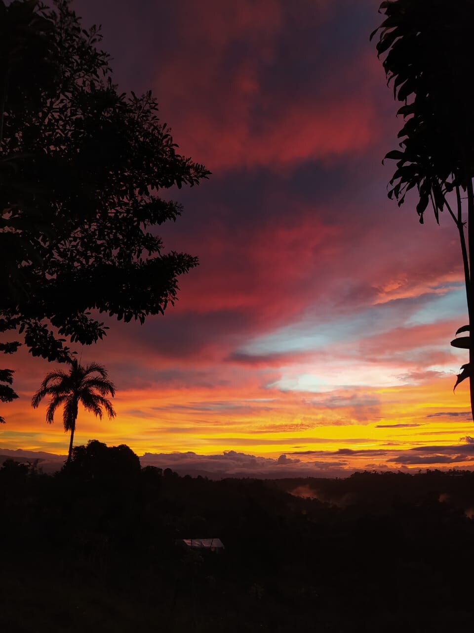 Casa lindo atardecer.