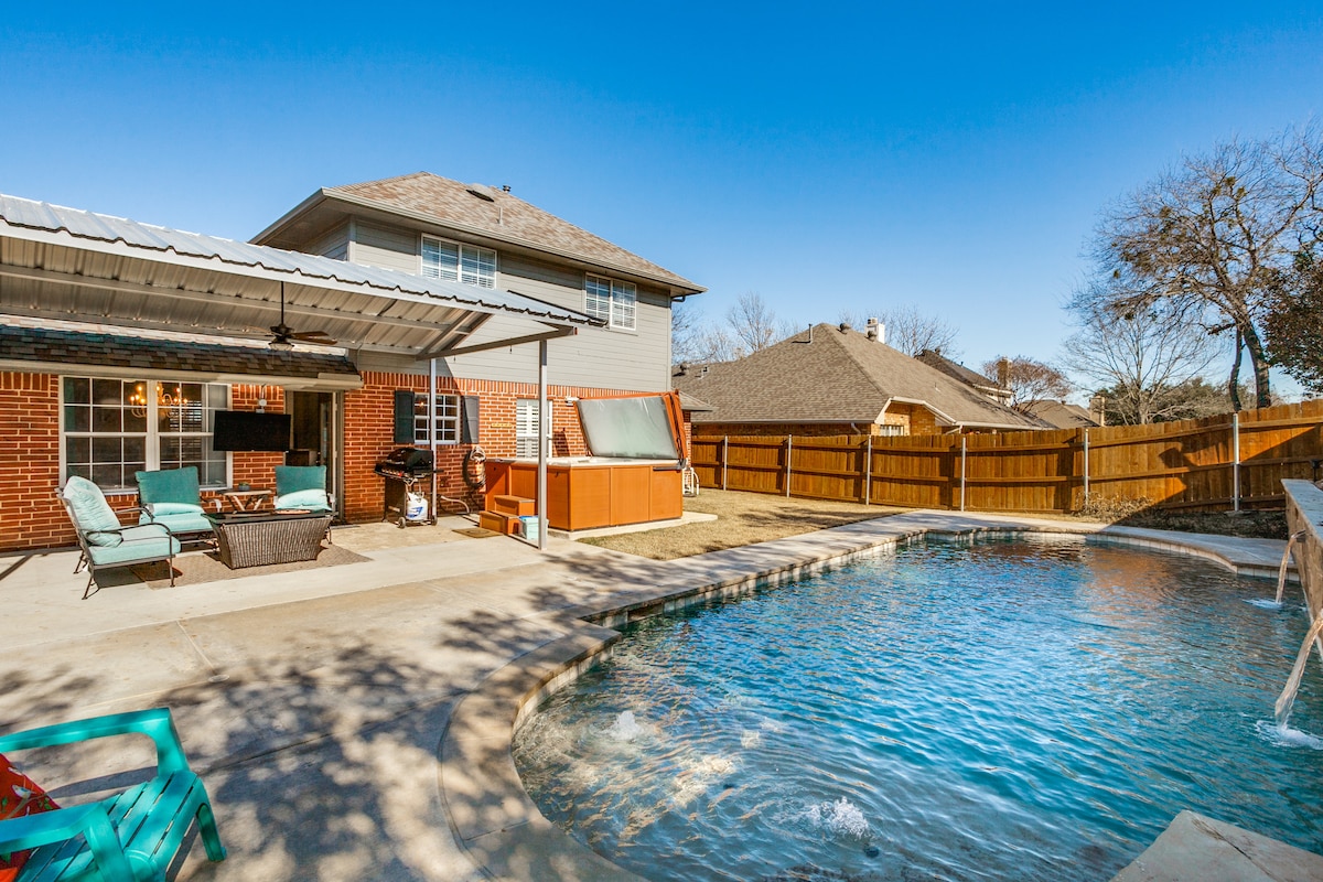 Rockwall Retreat -3bed/2.5bath/POOL/SPA/XBOX/PPONG