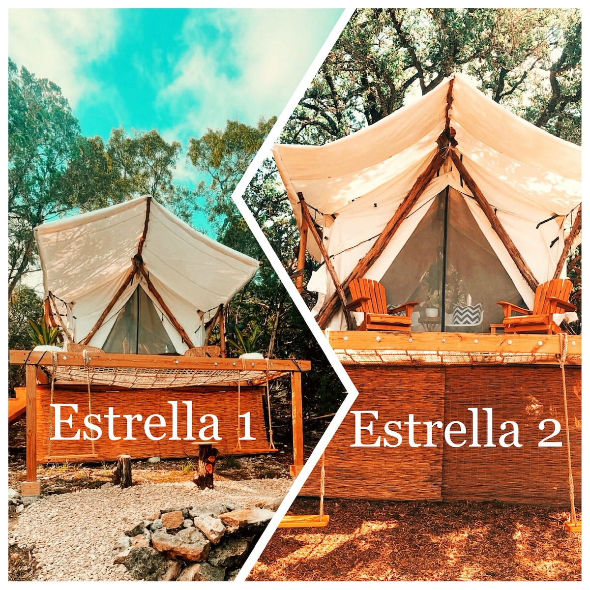 Two Stargazing Tents On 11 Acres_Estrella 1 & 2