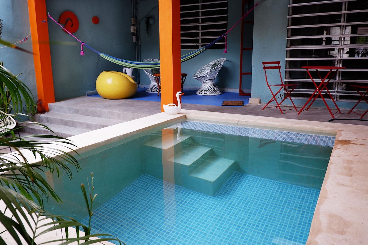 Casa Chiquita ：波西米亚风，带泳池和Bonita