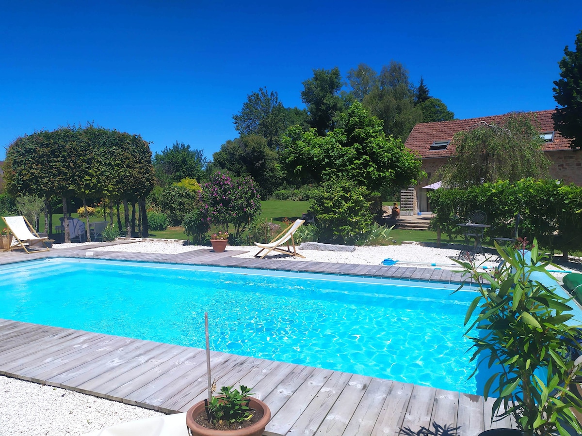 French country home - private heated pool & garden