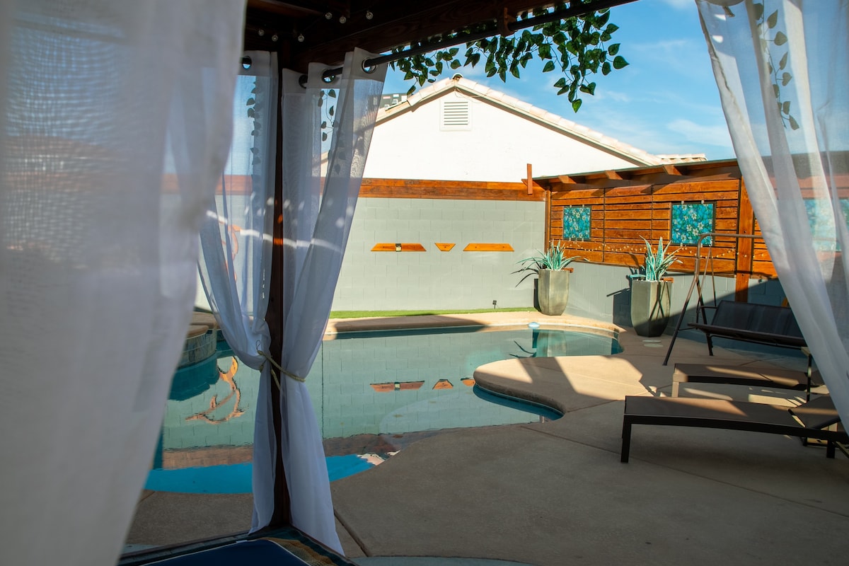 拉斯维加斯❤️3卧室带泳池、水疗和有趣的便利设施！