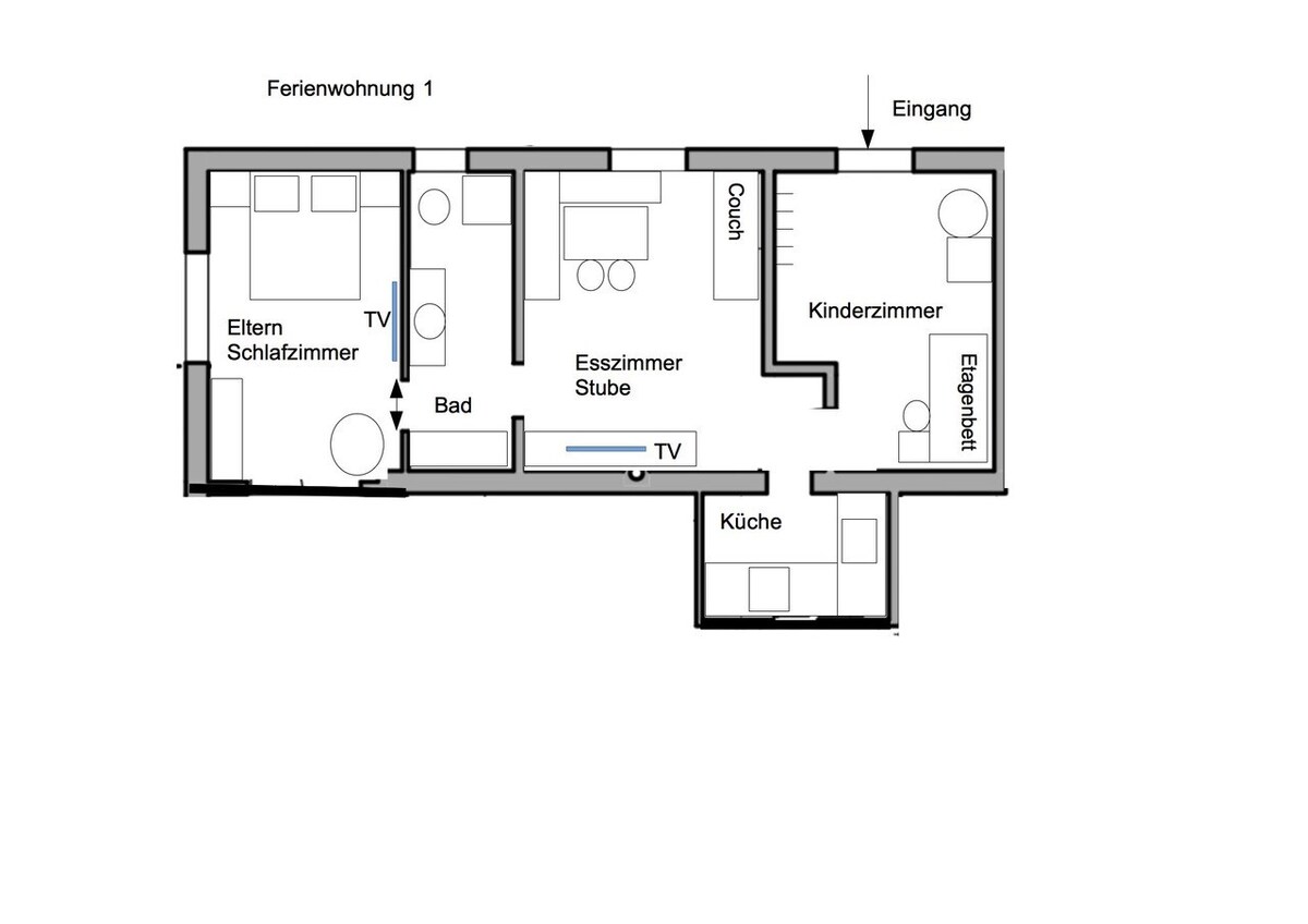 B&B St. Hubertus - Ferienwohnung 1 im EG