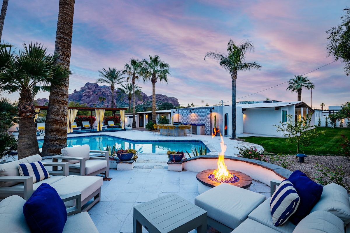 Luxe Private Retreat w/ Pool & Camelback Mtn View