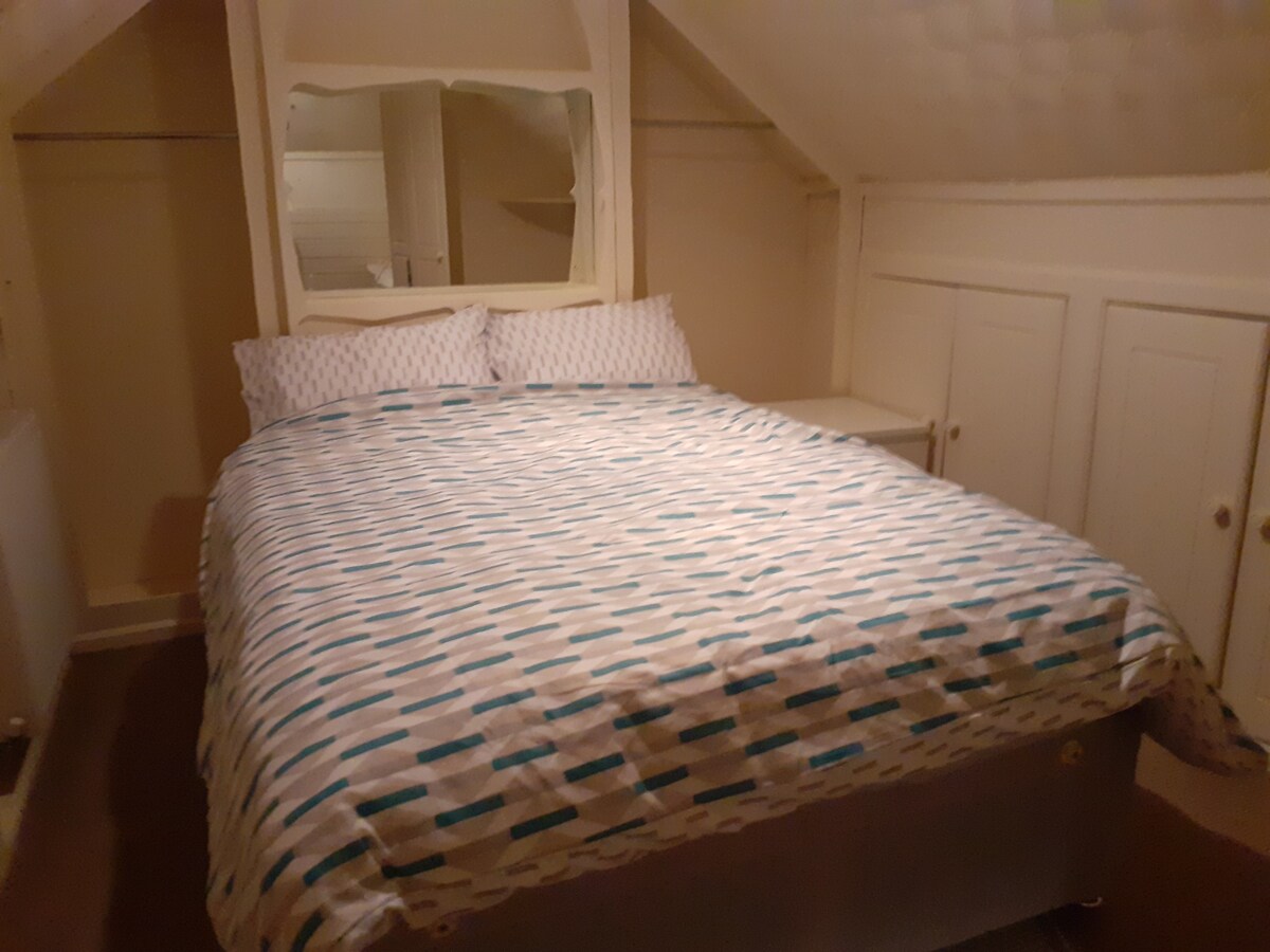 double bed in a shared house