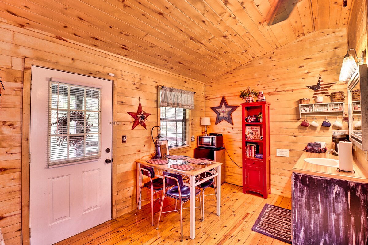 The Patriot Cabin, nestled in the Ozark Mountains