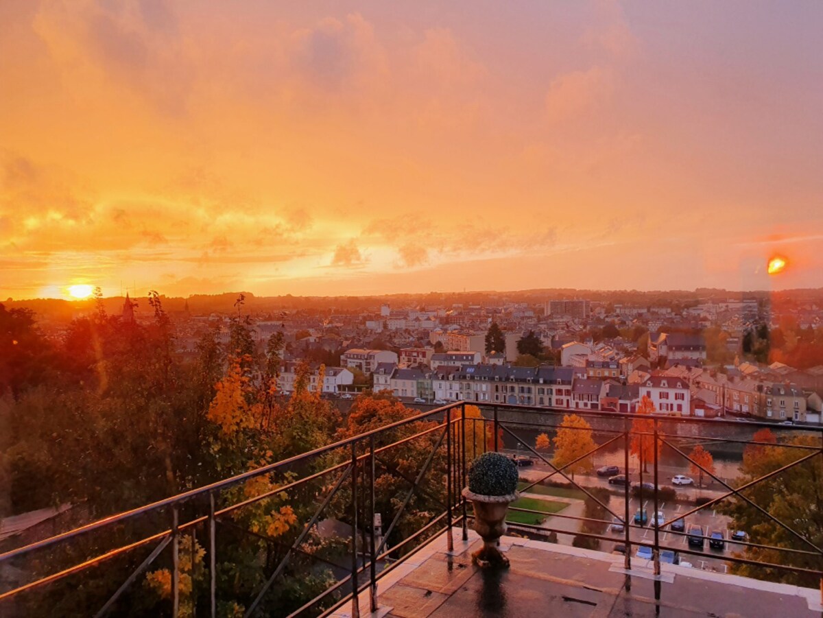 Maison avec vue imprenable sur les toits du Mans