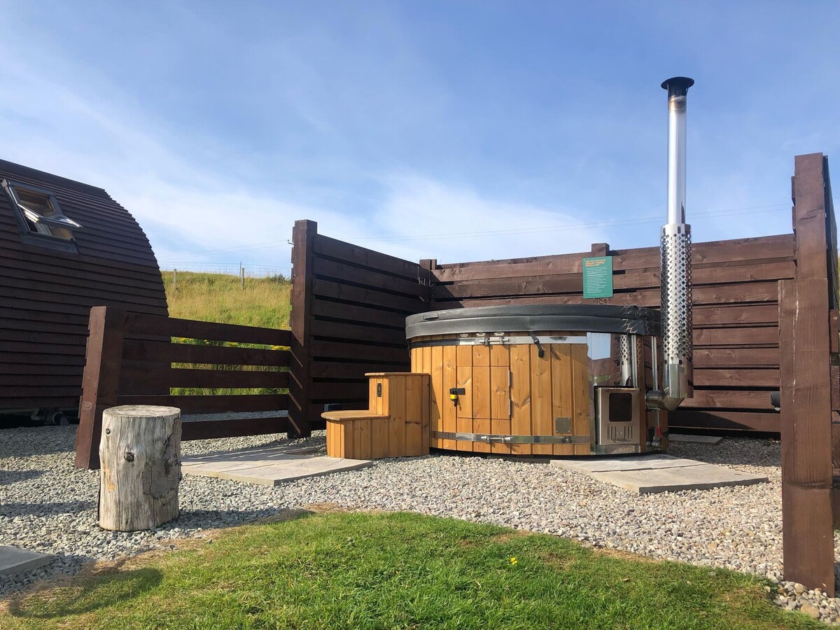 斯凯岛（ Isle of Skye ）的豪华小木屋，配备燃木热水浴缸