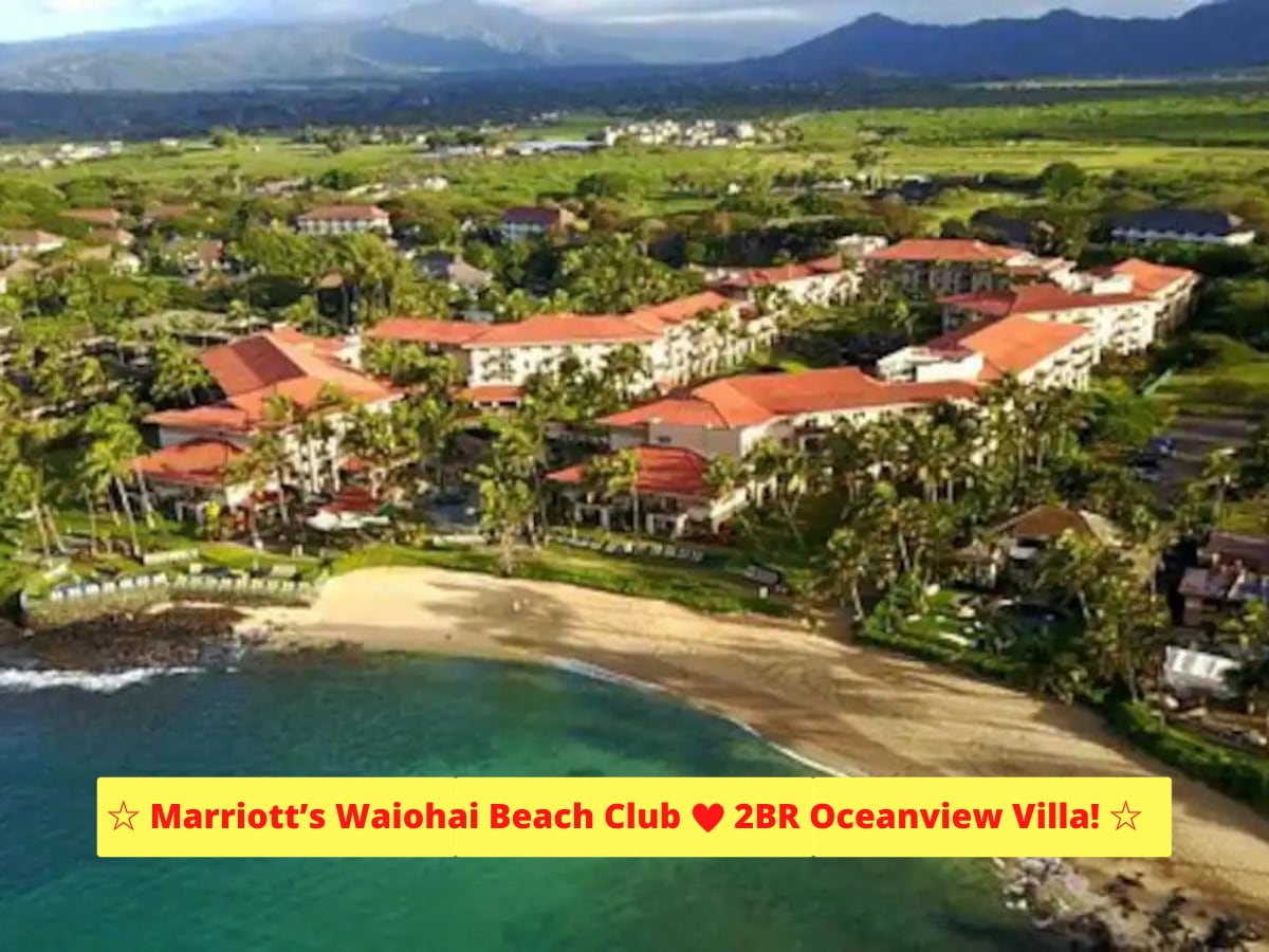 Marriott's Waiohai Beach Club- 2BR Oceanview Villa