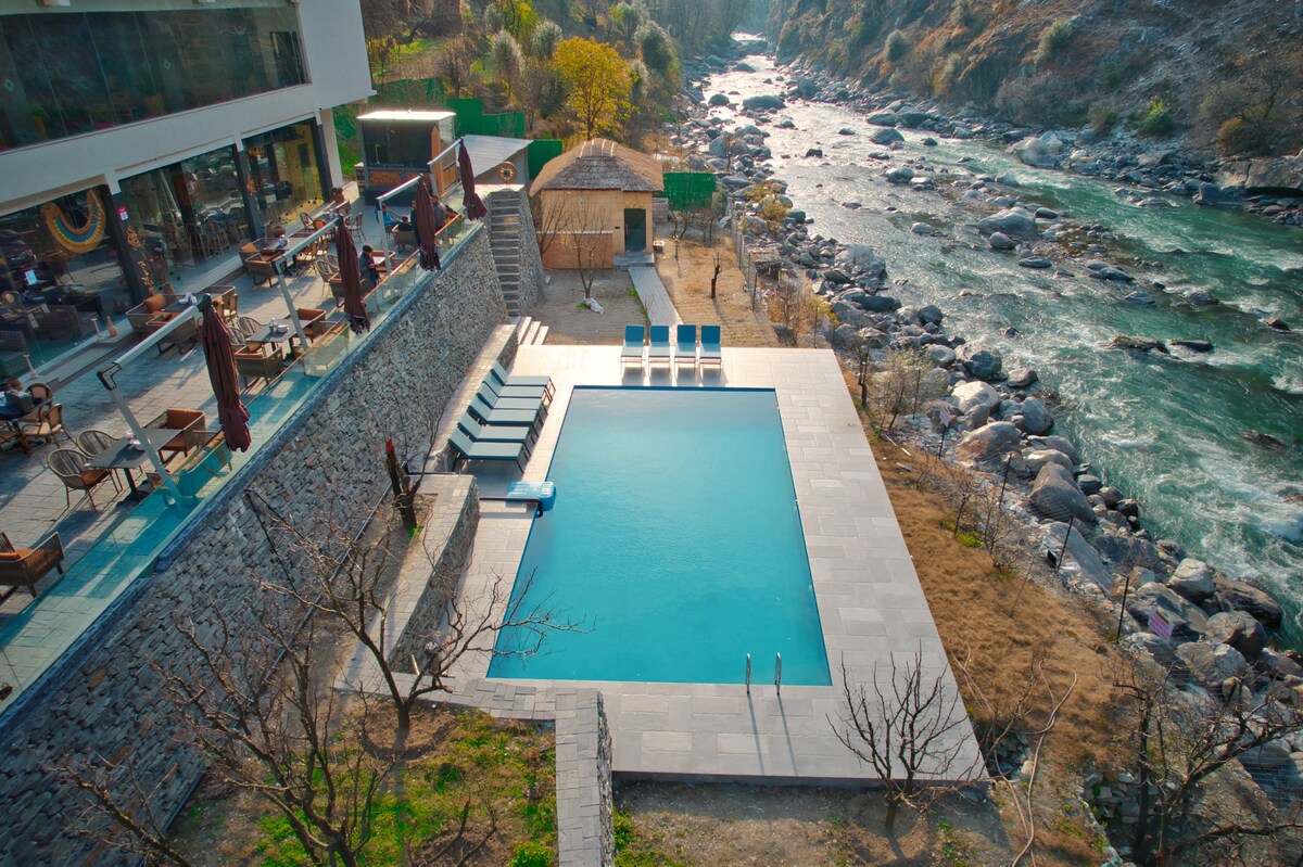 Superior Deluxe | Riverview Balcony | Kasol | Pool