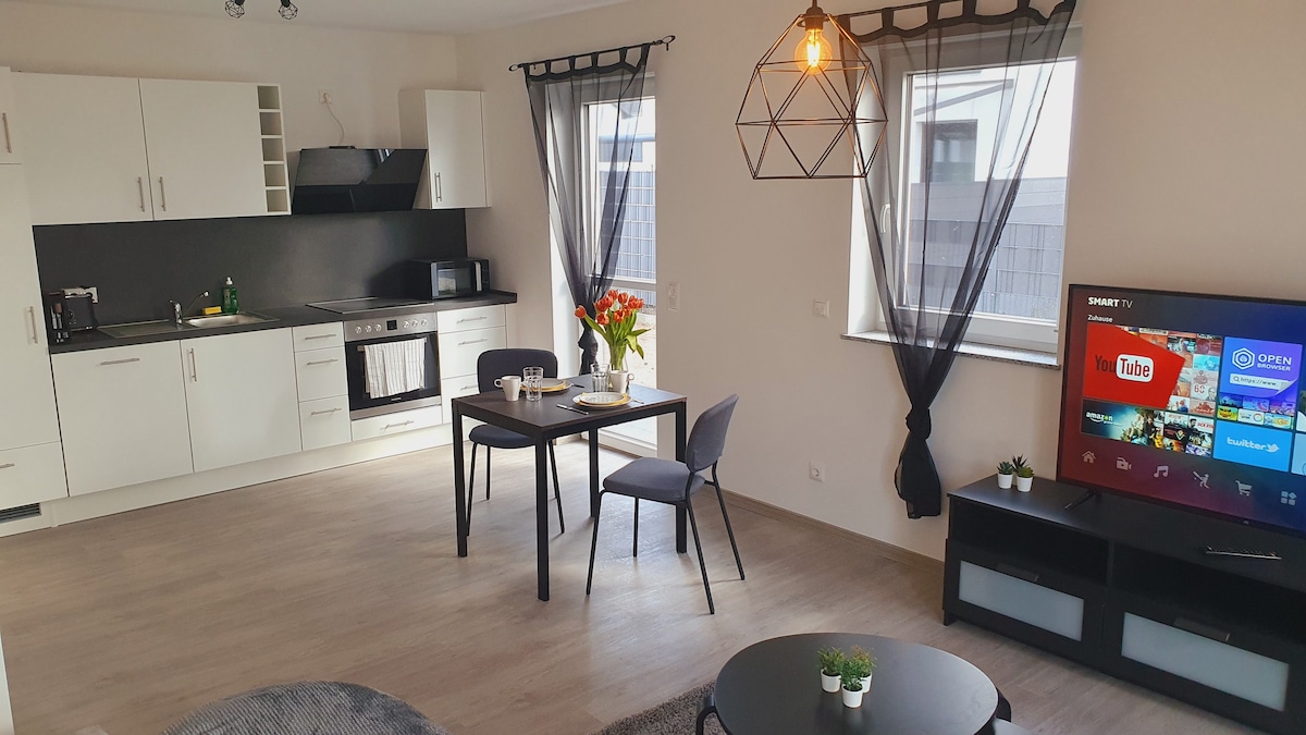 Modern 2 room apartment, terrace, kitchen, central