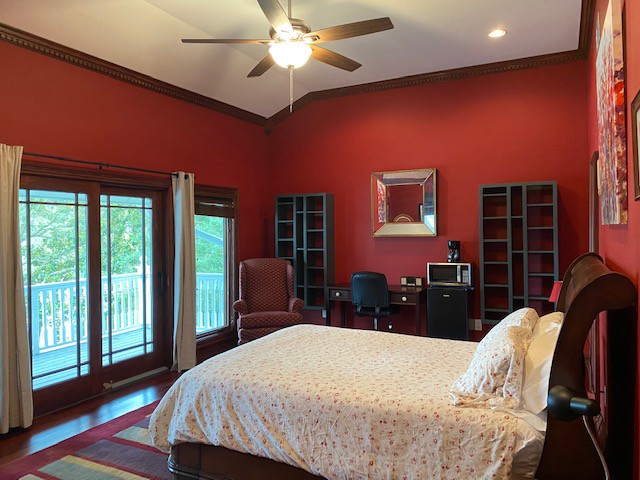 Waterfront Bedroom with private porch and bathroom