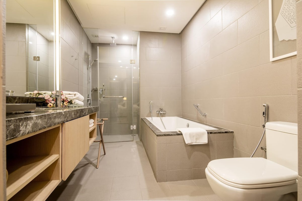吉隆坡城中城大单间公寓套房，带浴缸，免费Netflix