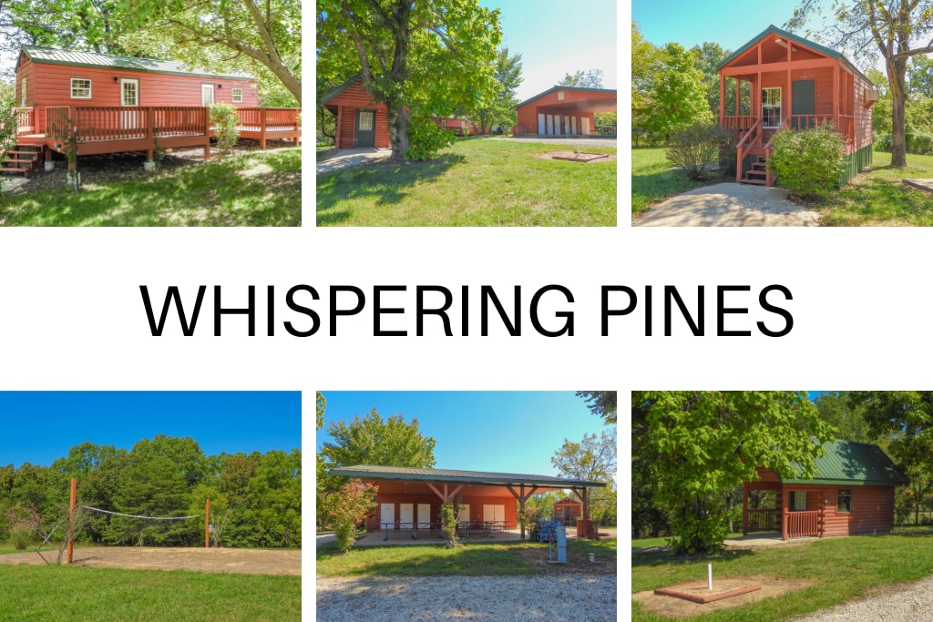 Whispering Pines Group cabins near Meramec River