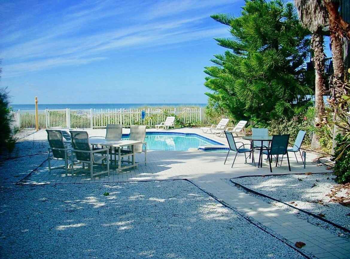 Beachfront with Pool overlooking the Gulf!