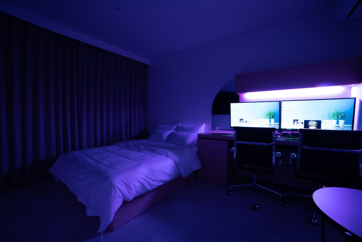 [Siheungwol Cape精品酒店]情感黑帮PC游戏室，可供MZ一代/Netflix观看