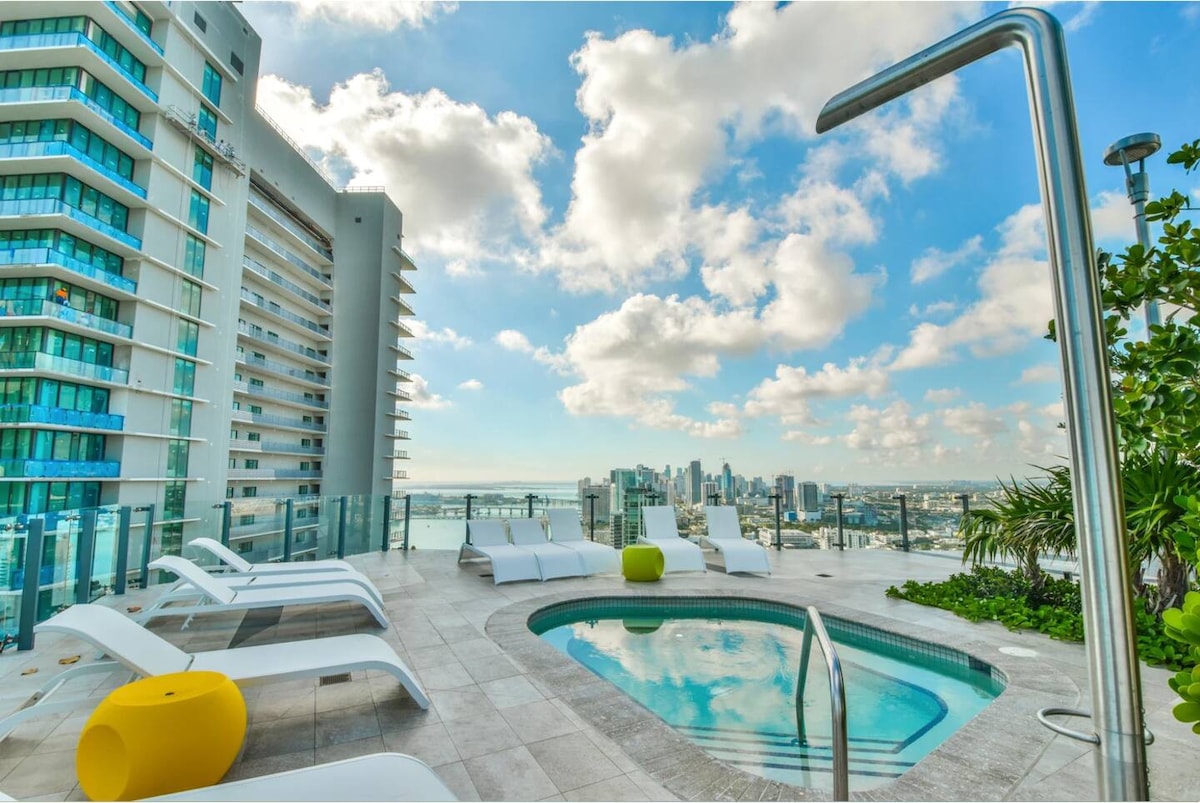 迈阿密现代1卧室公寓-免费停车