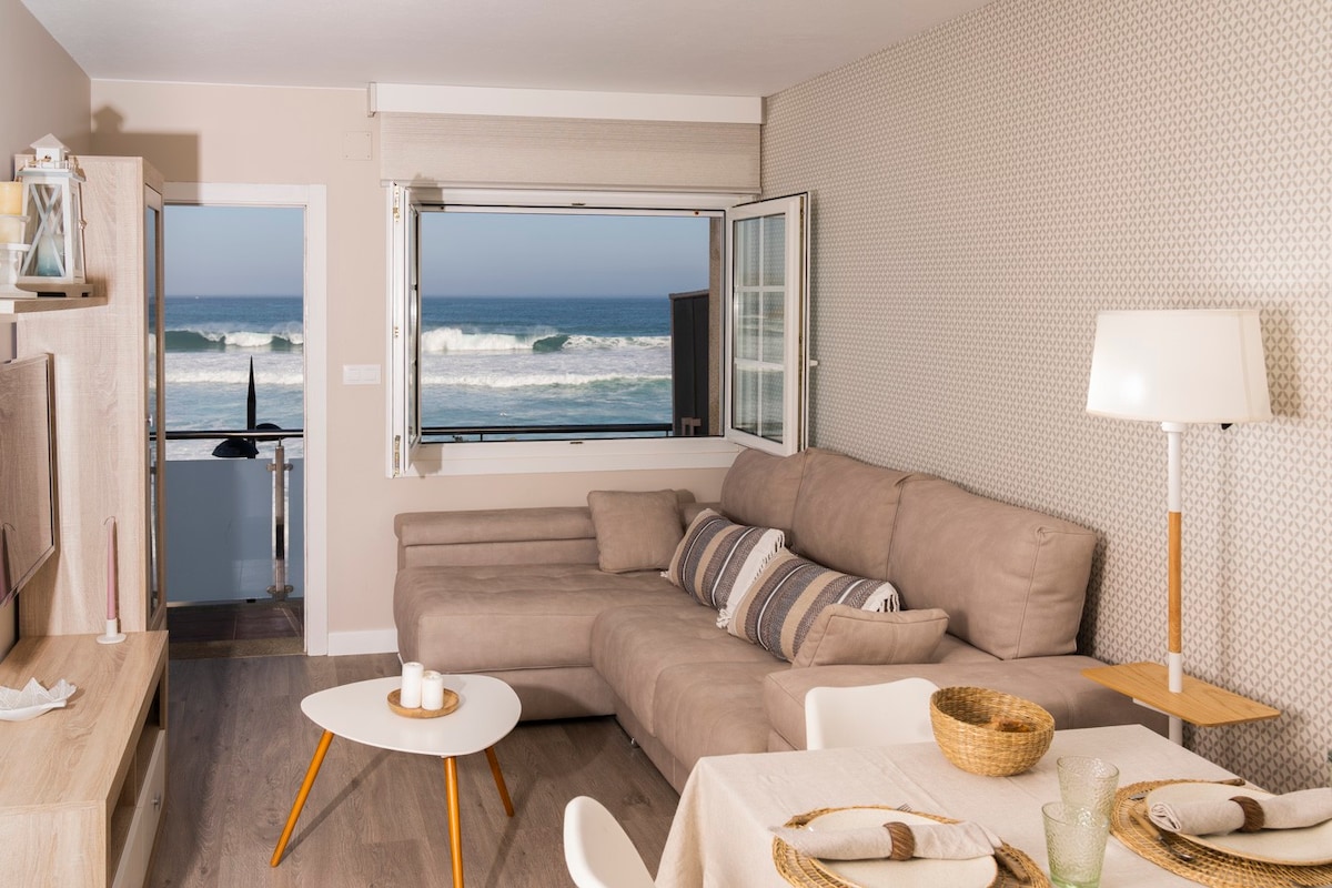 「Area Maior」海滩公寓，可欣赏海景