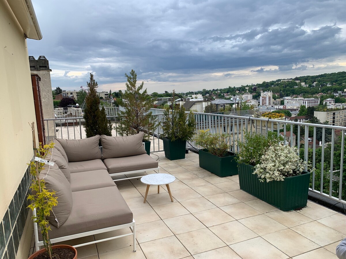 Exquisite rooftop near Versailles & Olympic Games