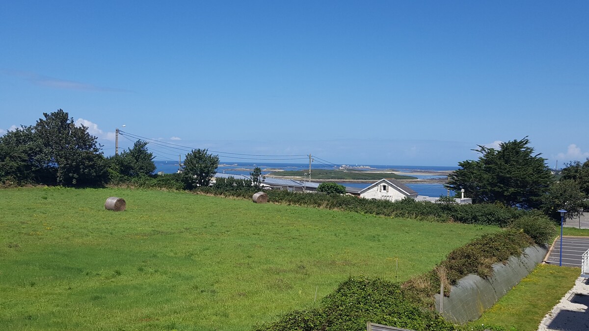 Appartement Landéda  . Vue sur mer .Gde terrasse .