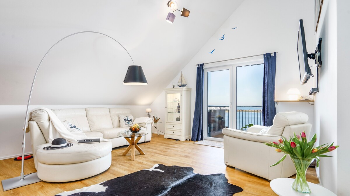 Penthouse mit Blick über Hafen Schlei und Ostsee