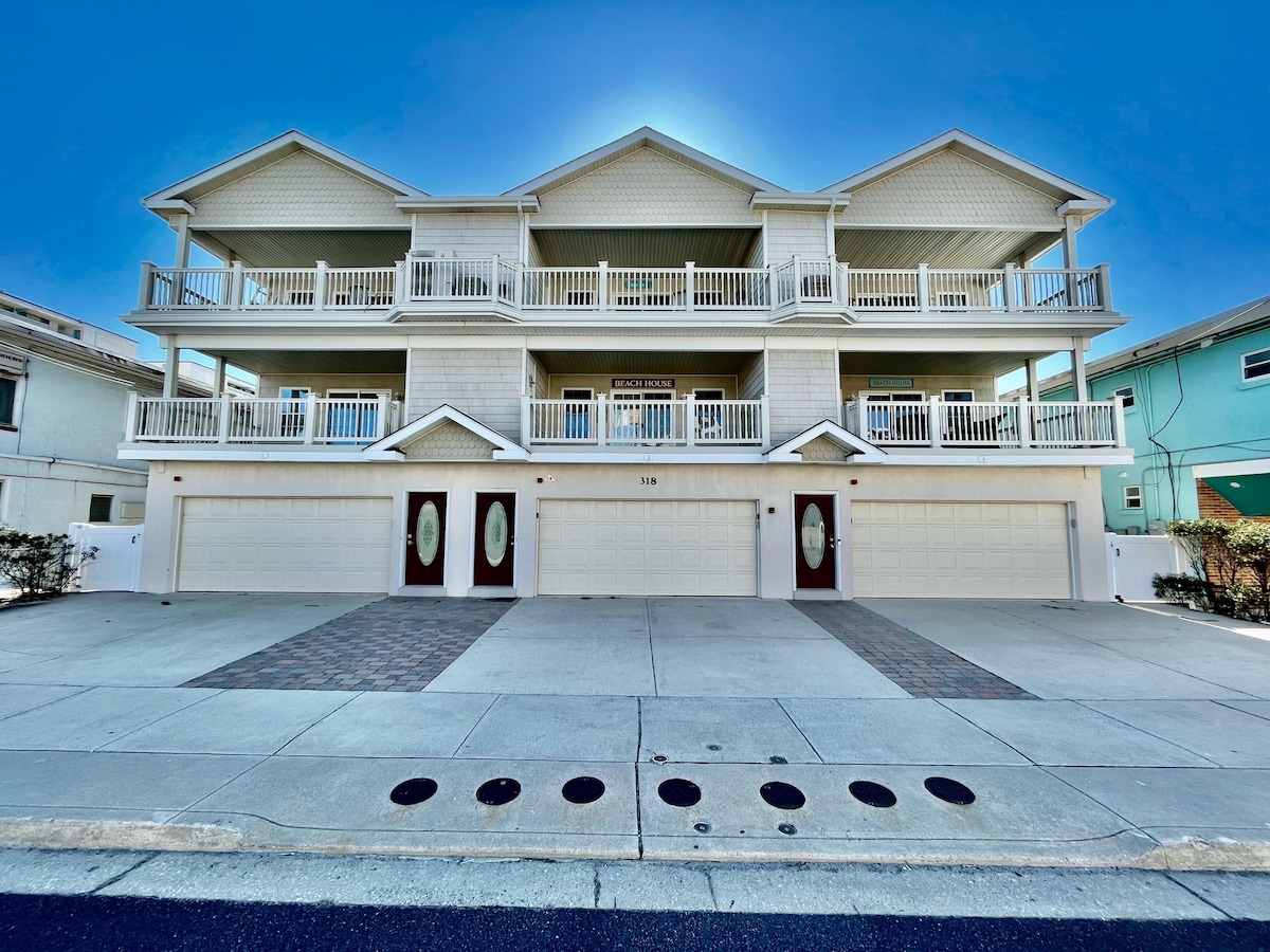 4间卧室，距离海滩和木板步道（ Beach & Boardwalk