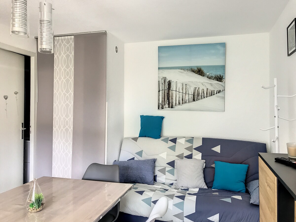Soustons Plage, 1-BR apartment on the ground floor