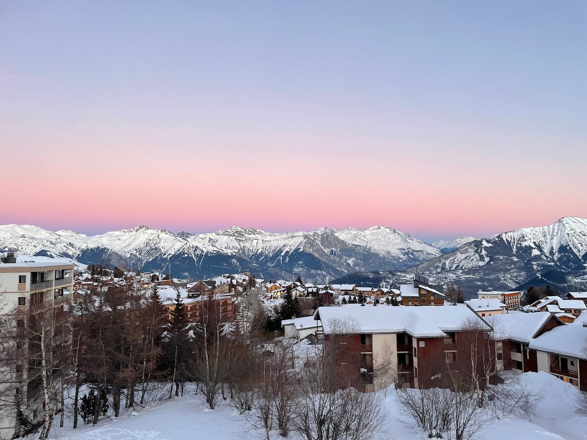 50 mètres des pistes. 6 pers au cœur du centre