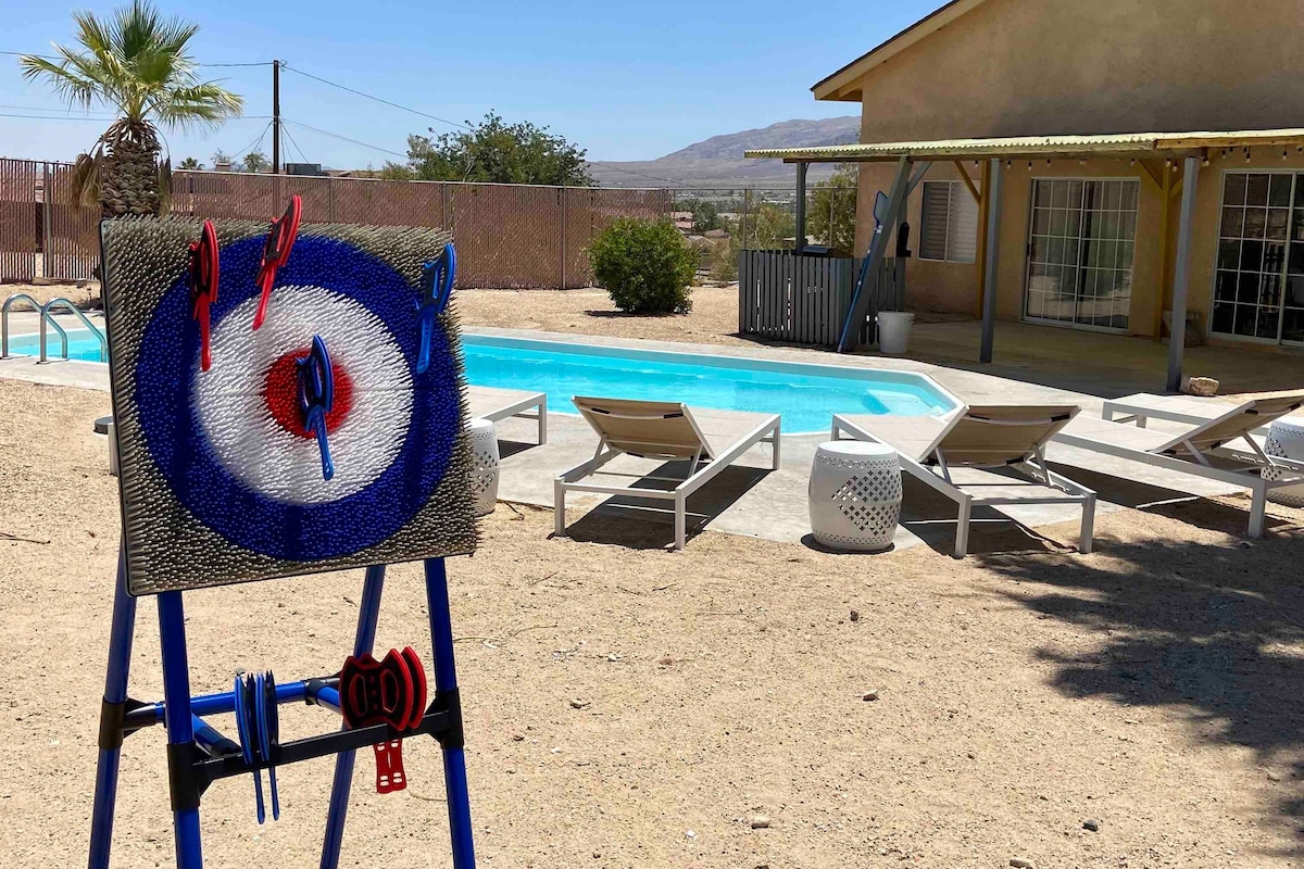 Pool & Mountain Views 10mins From Joshua Tree Park