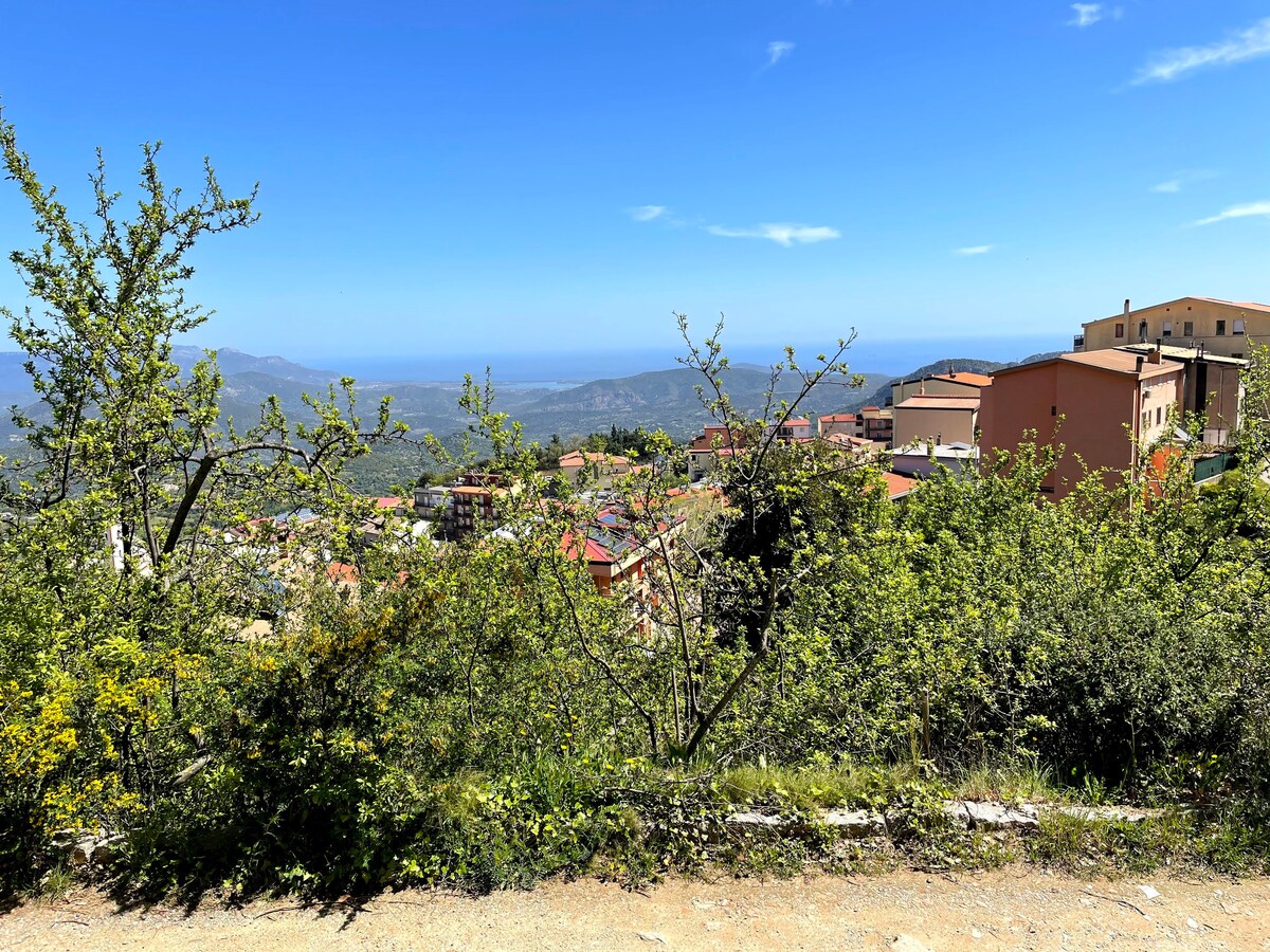 Casa Corbezzolo, bilocale nel verde, vista mare