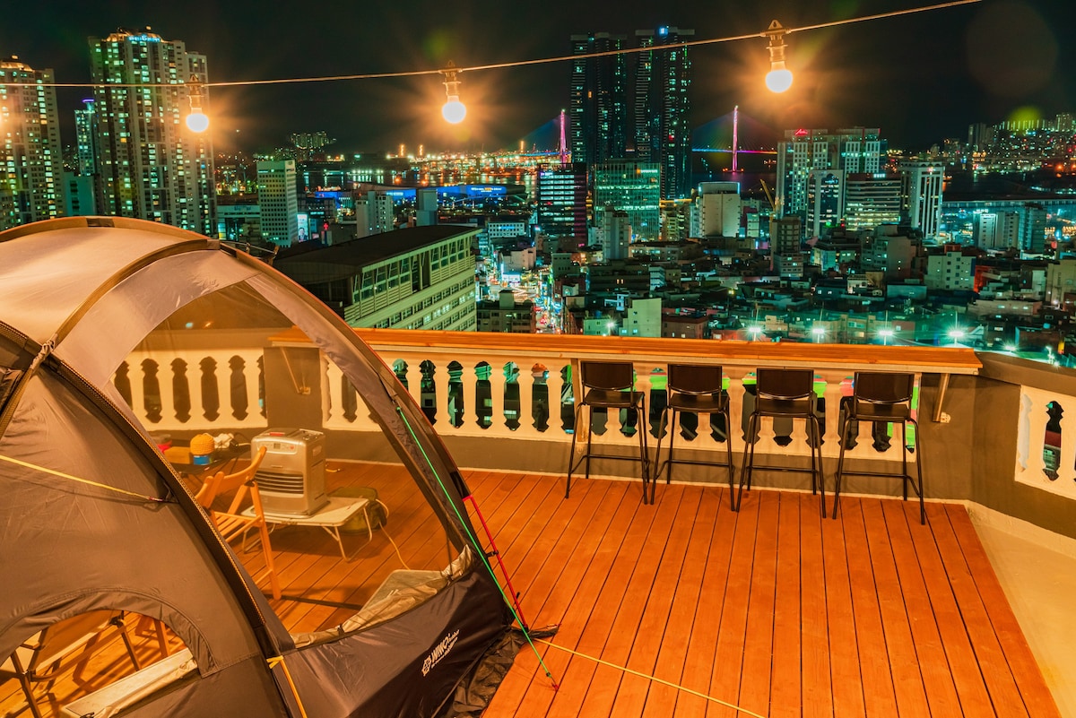 【整栋二楼独栋】釜山站大K之家，可欣赏美丽的屋顶景观