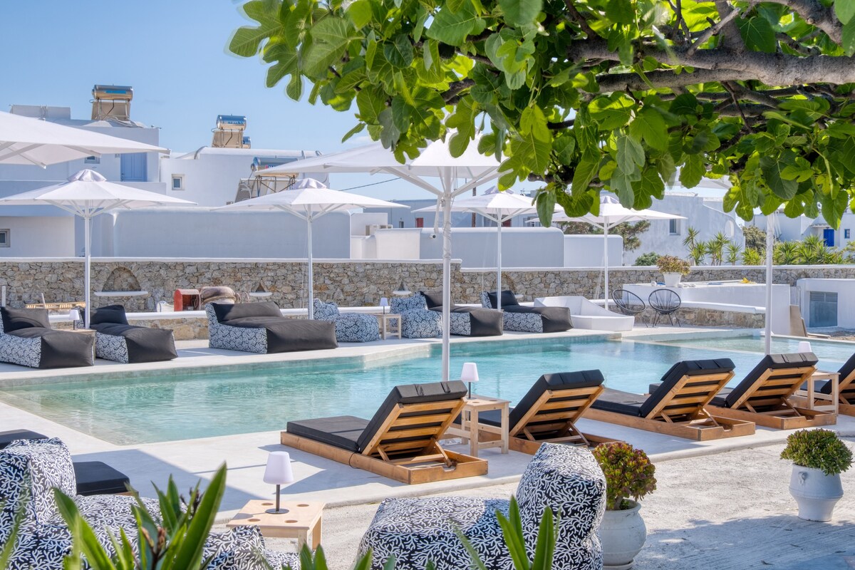 Mykonos Eight - Private 4 Beds Studio + Pool