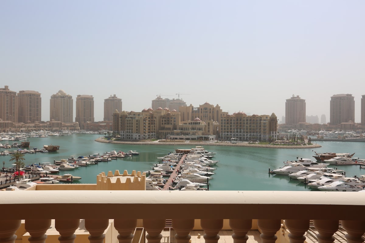 可欣赏卡塔尔珍珠码头景观的绝佳单间公寓