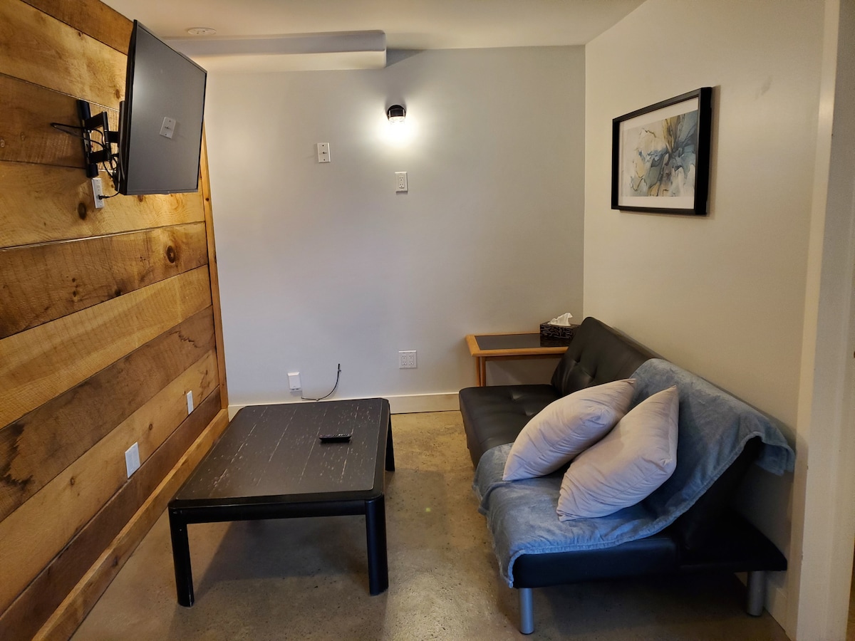 可爱舒适时尚的单卧室地下室公寓。